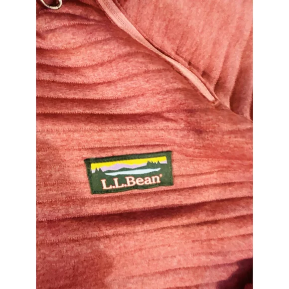 LL Bean Womens Large Pullover Lot 2 Quarter Zip Fleece Outdoor Pink Blue - Picture 4 of 15